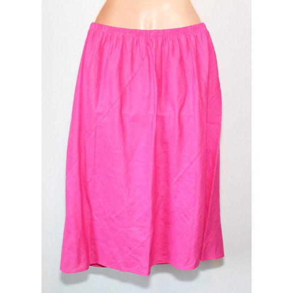 SHAMASK 100% Linen Jacket & Skirt Set Pink Size 2 3 Oversized Lagonlook Coastal - Picture 6 of 16